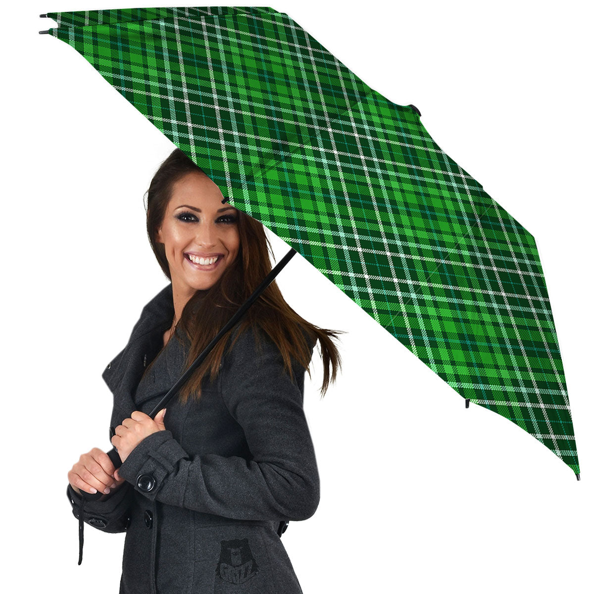 Plaid Irish Print Pattern Umbrella-grizzshop
