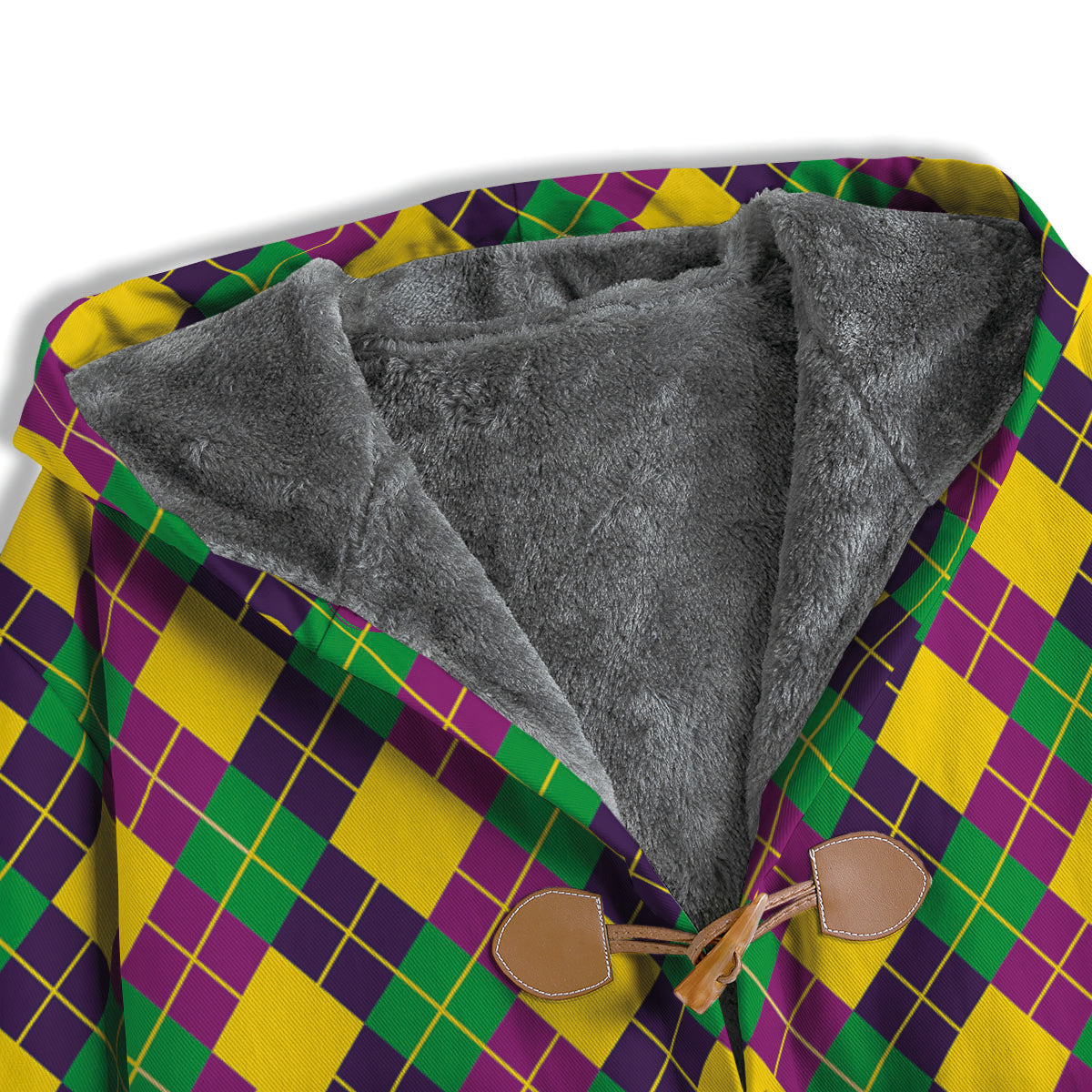 Plaid Mardi Gras Print Pattern Men's Windbreaker Jacket-grizzshop