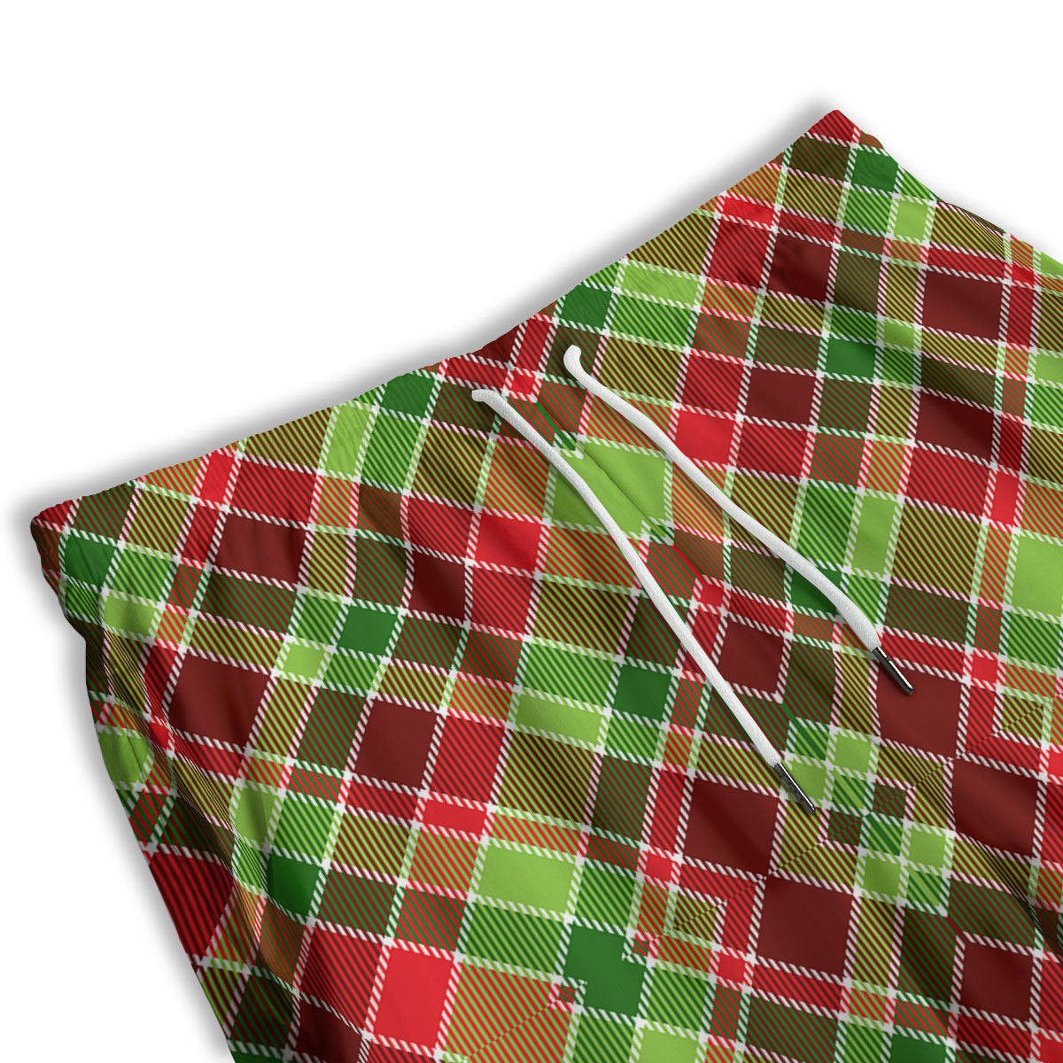 Plaid Merry Christmas Print Pattern Men's Athletic Shorts