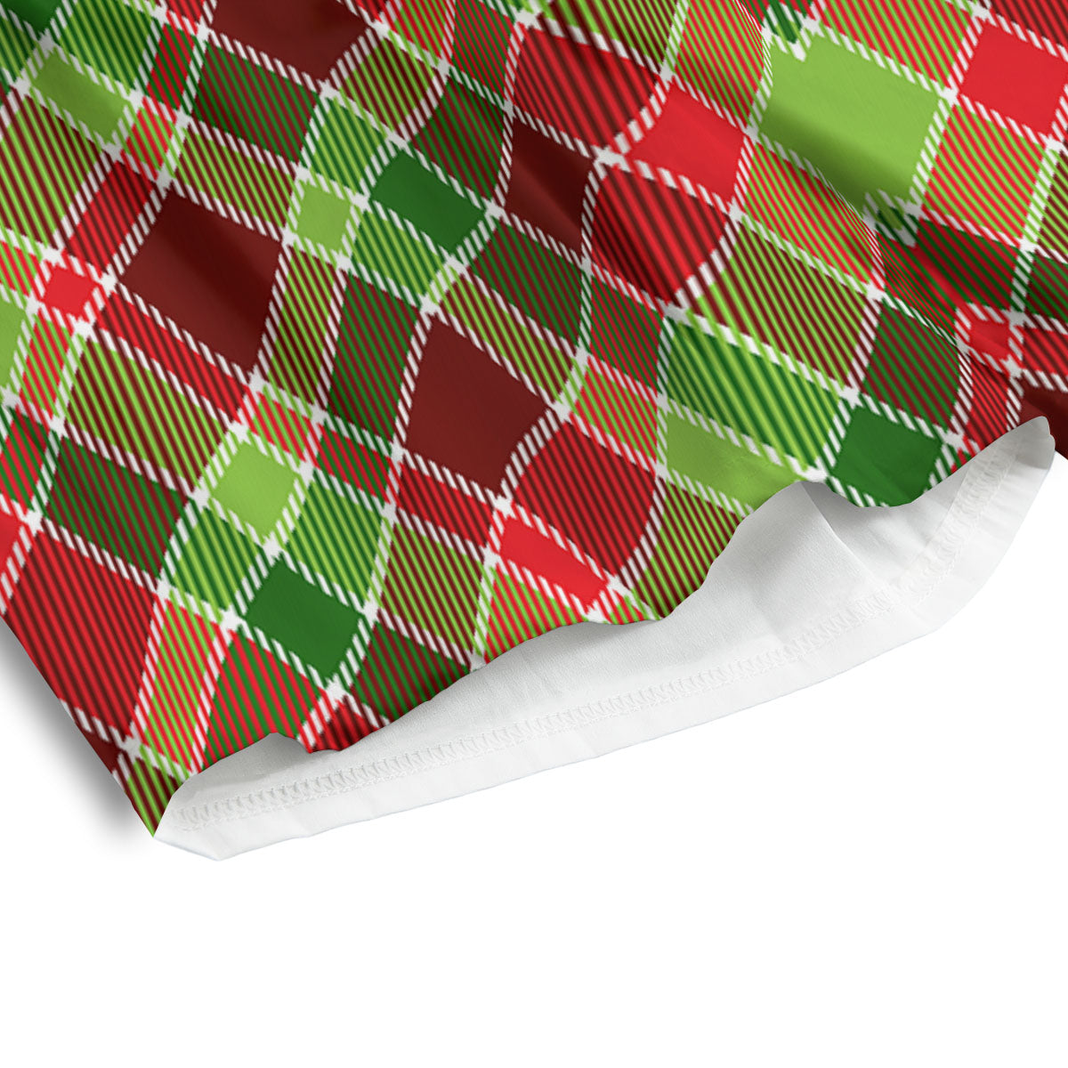 Plaid Merry Christmas Print Pattern Men's Athletic Shorts