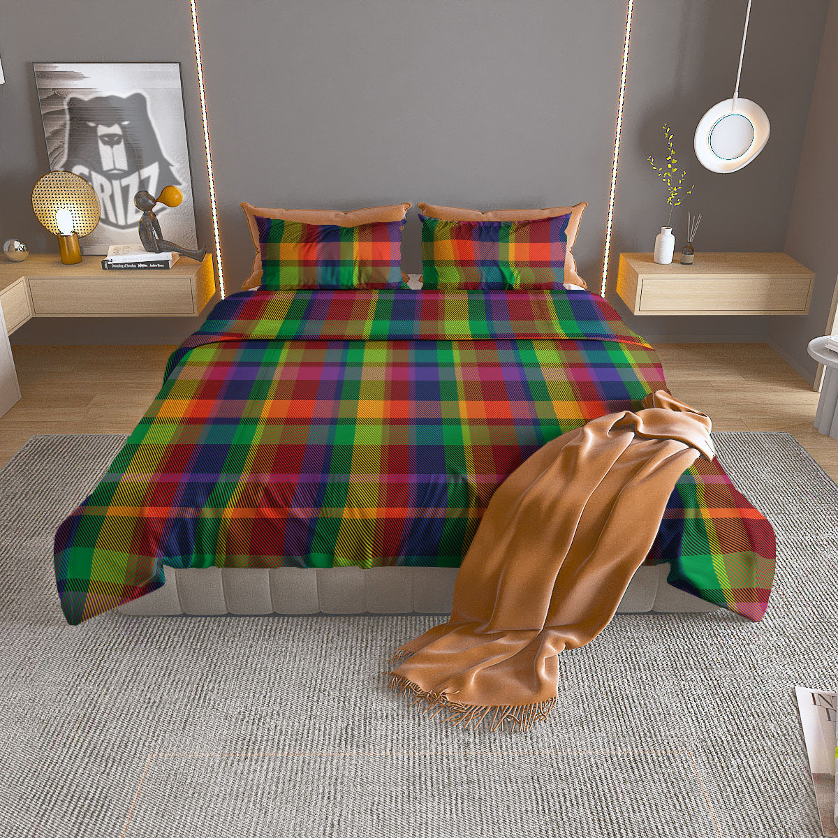 Pig Pink Vintage Print Pattern Duvet Cover Bedding Set