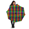 Plaid Rainbow Print Pattern Umbrella-grizzshop