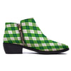 Plaid Saint Patrick's Day Print Pattern Ankle Boots-grizzshop