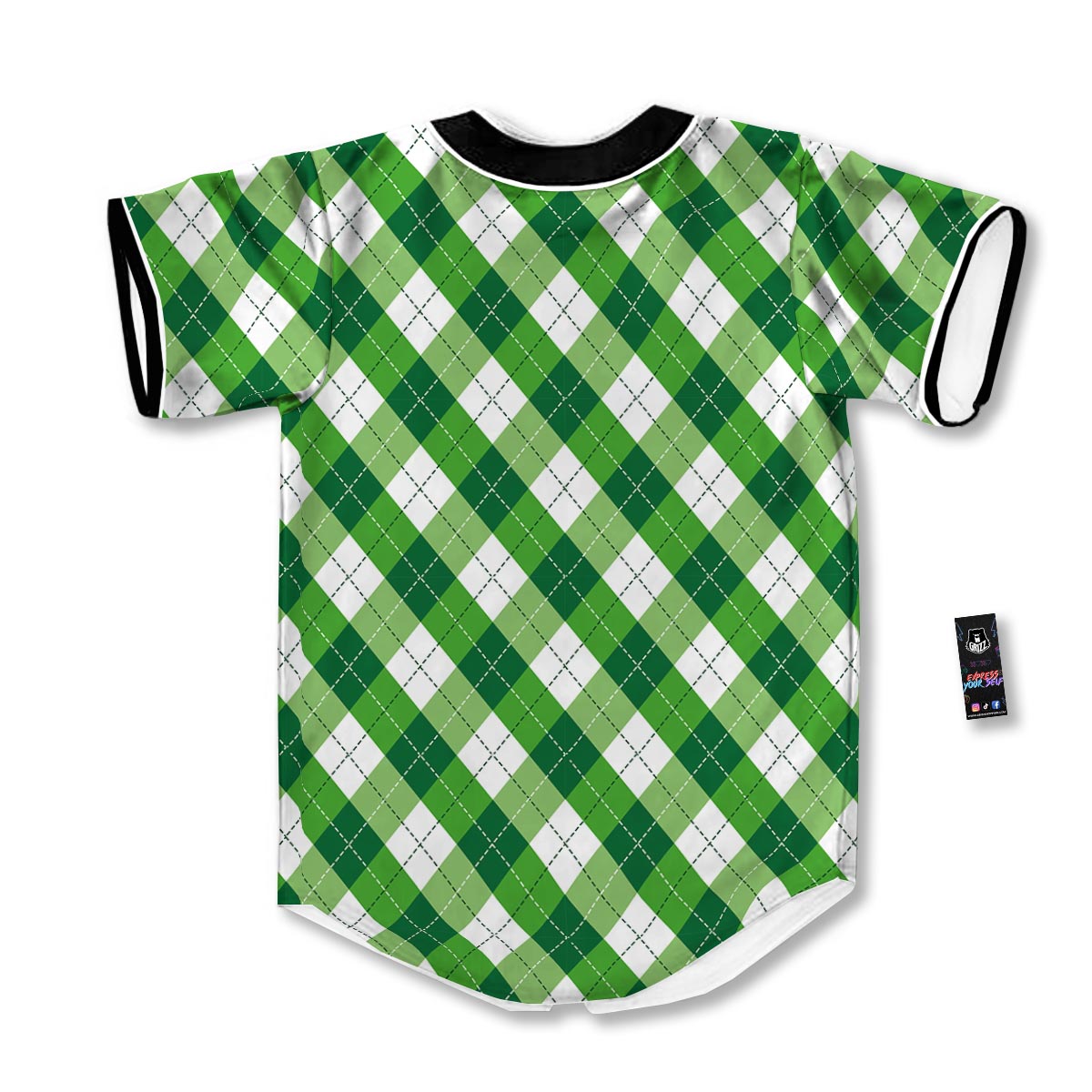 Plaid Saint Patrick's Day Print Pattern Baseball Jersey-grizzshop