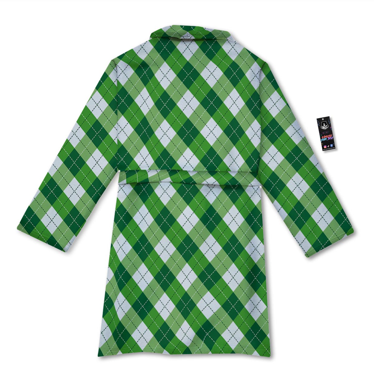 Plaid Saint Patrick's Day Print Pattern Bathrobe-grizzshop