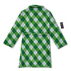 Plaid Saint Patrick's Day Print Pattern Bathrobe-grizzshop