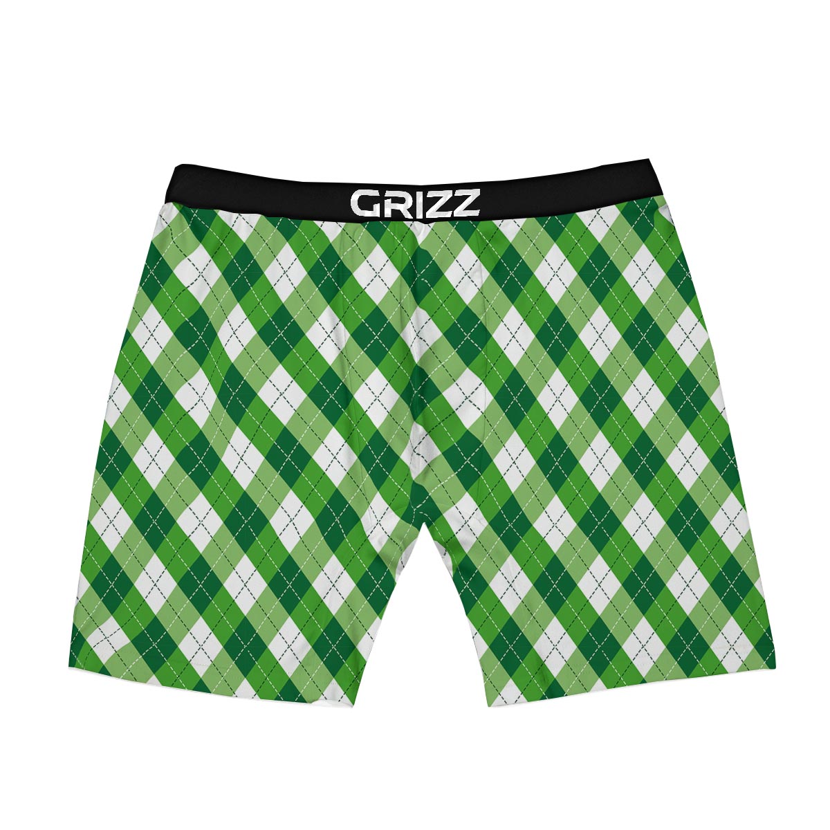 Plaid Saint Patrick's Day Print Pattern Boxer Briefs-grizzshop