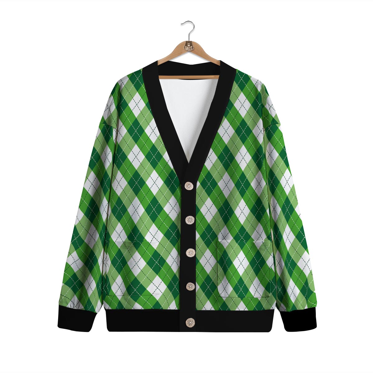 Plaid Saint Patrick's Day Print Pattern Cardigan-grizzshop