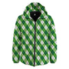 Plaid Saint Patrick's Day Print Pattern Down Jacket-grizzshop