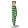 Plaid Saint Patrick's Day Print Pattern Kid's Pajamas-grizzshop