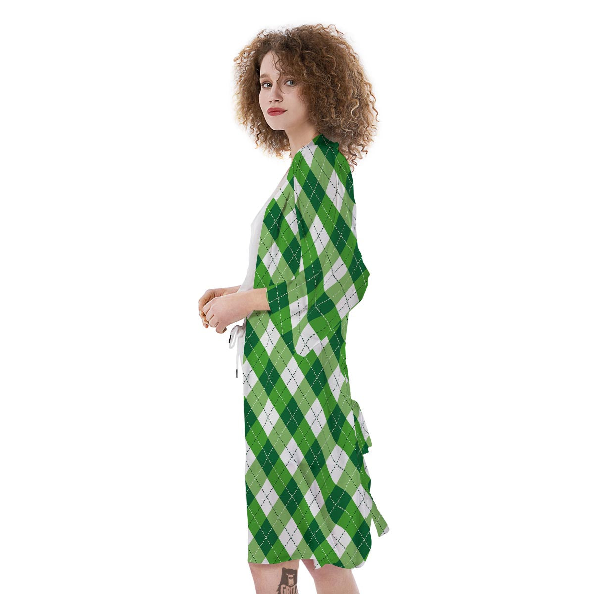 Plaid Saint Patrick's Day Print Pattern Kimono-grizzshop