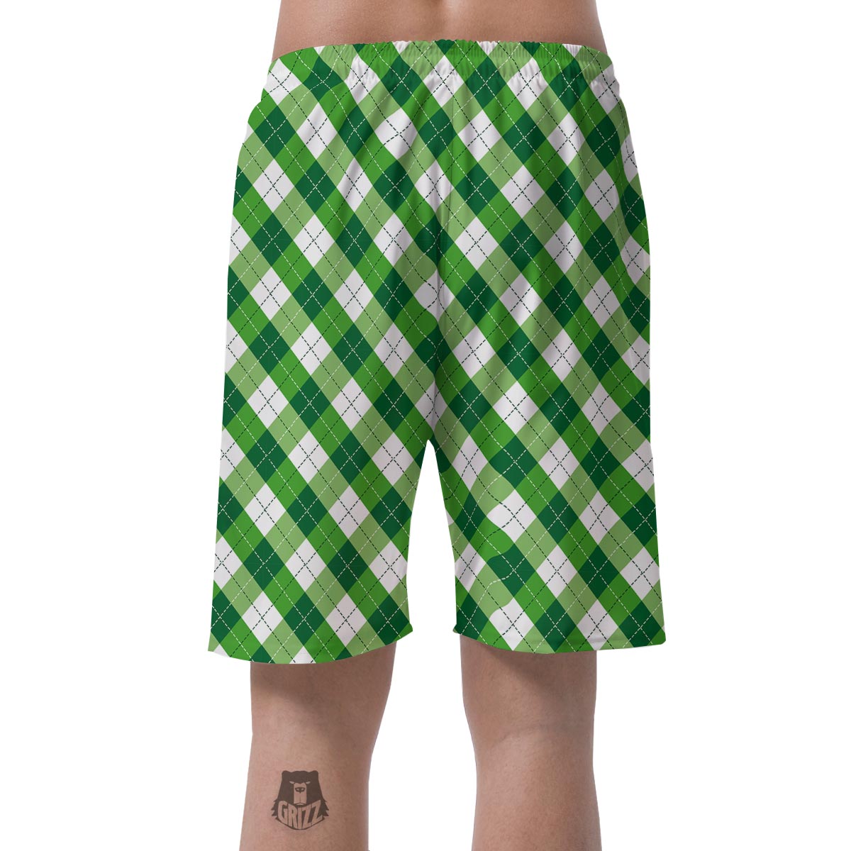 Plaid Saint Patrick's Day Print Pattern Men's Shorts-grizzshop