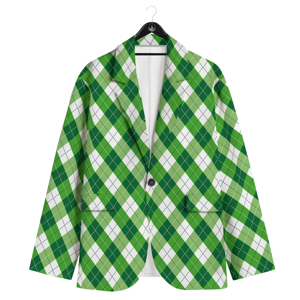 Plaid Saint Patrick's Day Print Pattern Men's Sport Coat-grizzshop