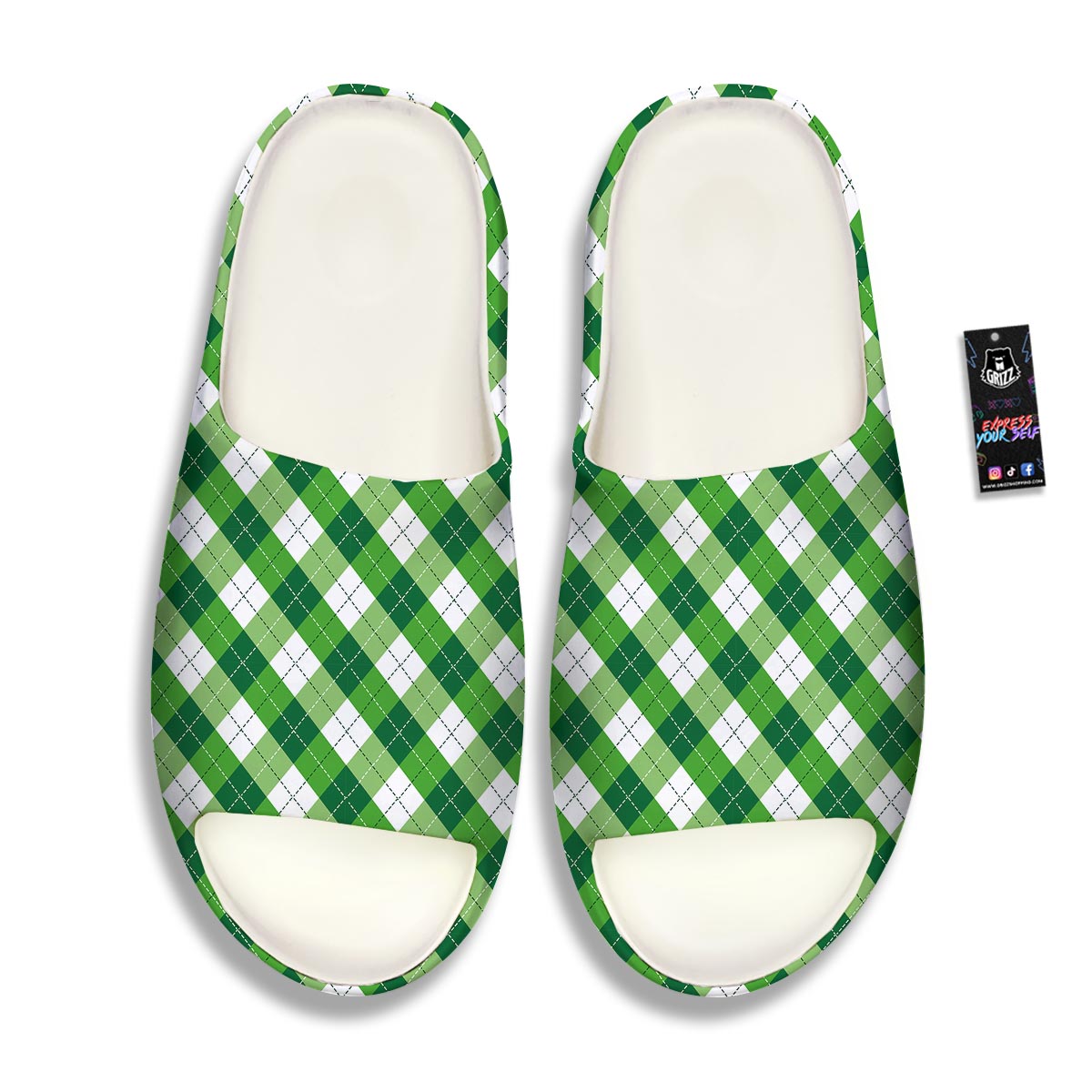 Plaid Saint Patrick's Day Print Pattern Sandals-grizzshop