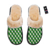 Plaid Saint Patrick's Day Print Pattern Slippers-grizzshop