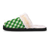 Plaid Saint Patrick's Day Print Pattern Slippers-grizzshop