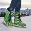 Plaid Saint Patrick's Day Print Pattern Snow Boots-grizzshop