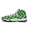 Plaid Saint Patrick's Day Print Pattern White Bball Shoes-grizzshop