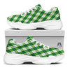 Plaid Saint Patrick's Day Print Pattern White Chunky Shoes-grizzshop