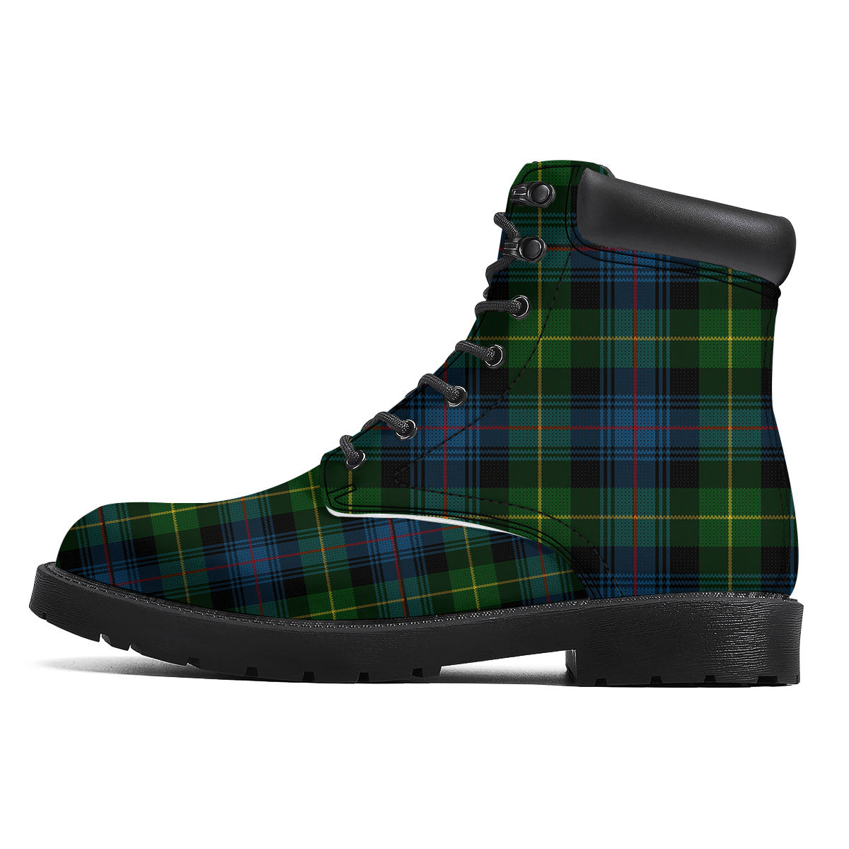 Plaid Scottish Knitted Print Boots-grizzshop