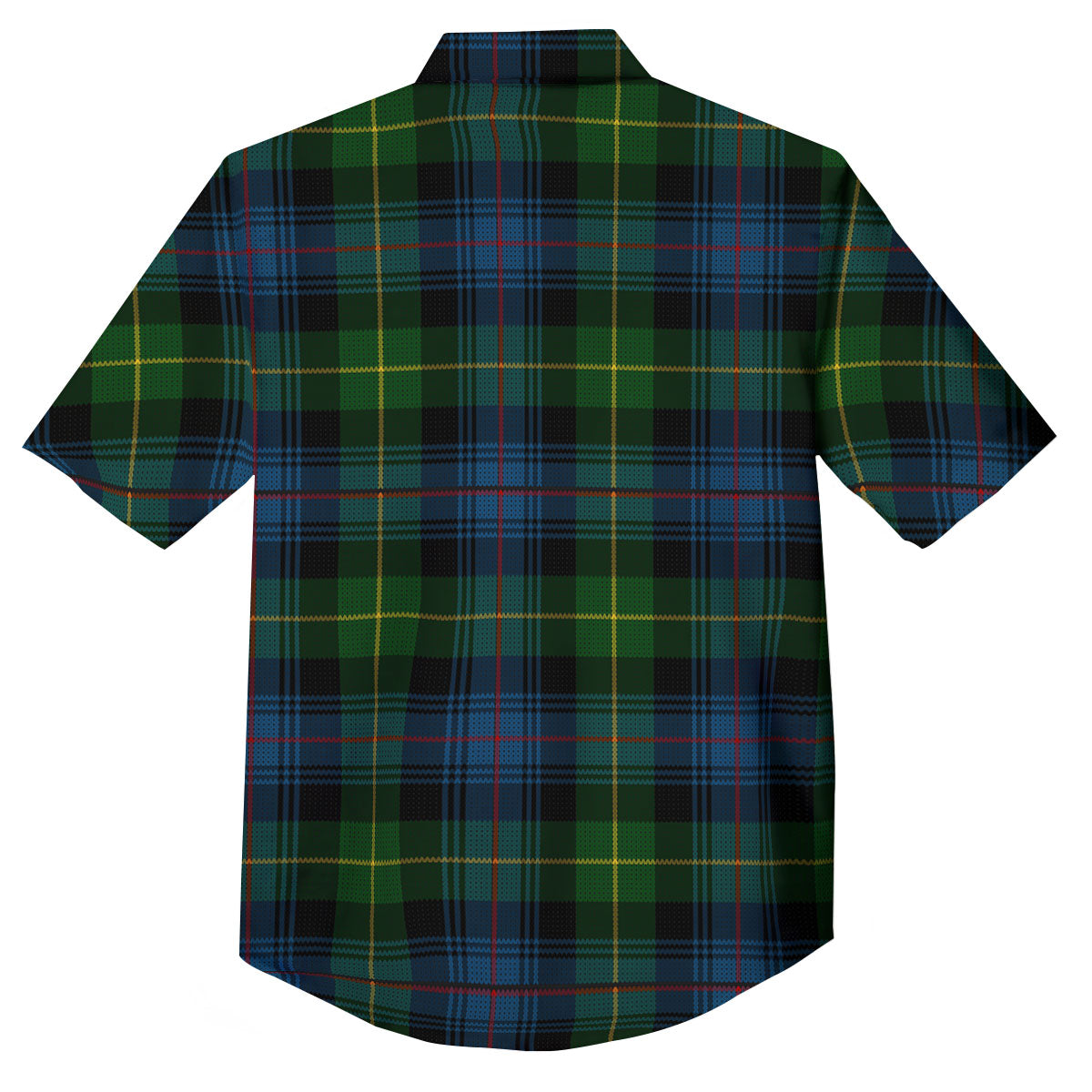 Plaid Scottish Knitted Print Button Up Shirt-grizzshop
