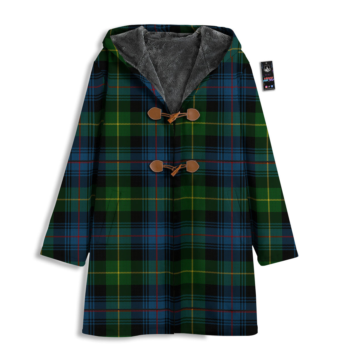Plaid Scottish Knitted Print Men's Windbreaker Jacket-grizzshop