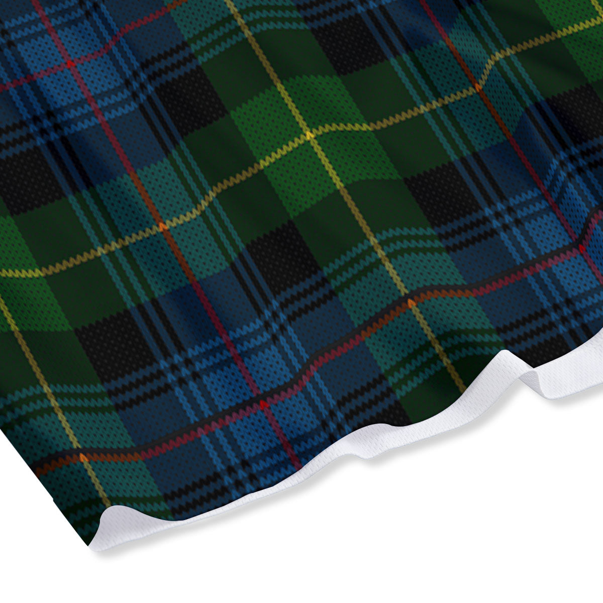 Plaid Scottish Knitted Print Mesh Shorts