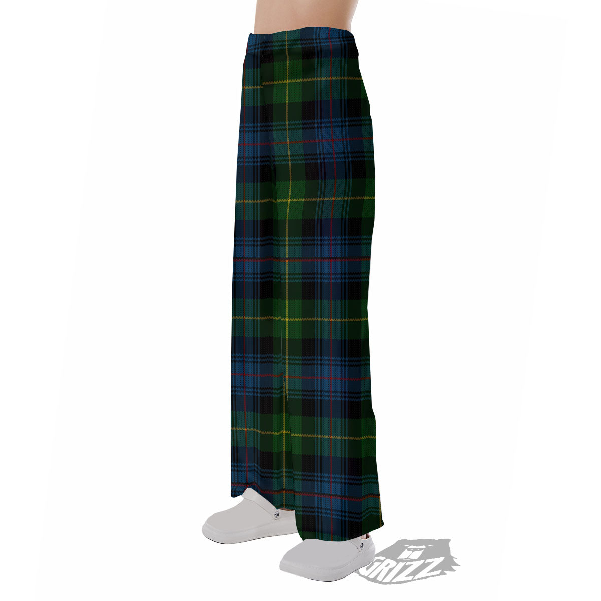 Plaid Scottish Knitted Print Pajama Pants-grizzshop