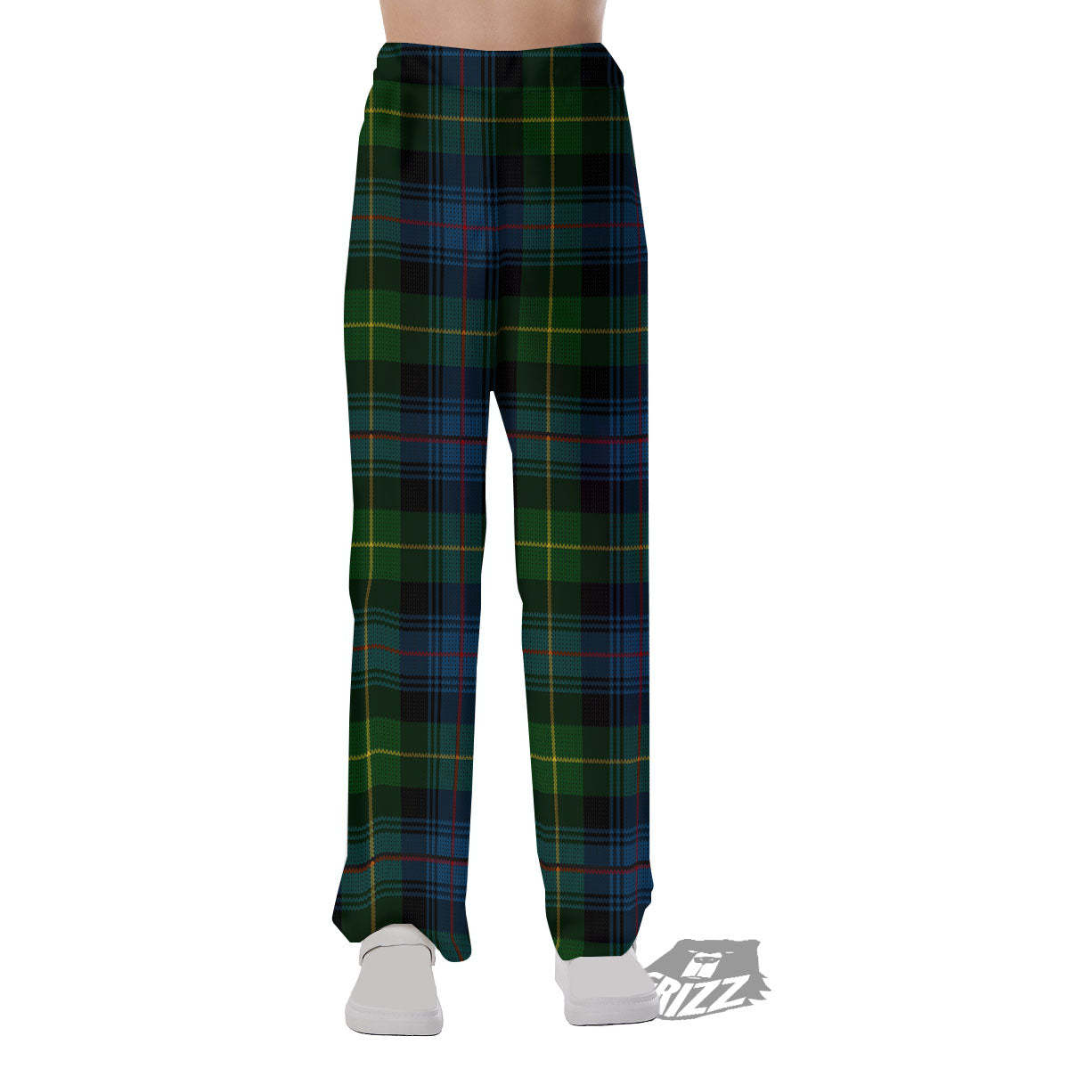 Plaid Scottish Knitted Print Pajama Pants-grizzshop
