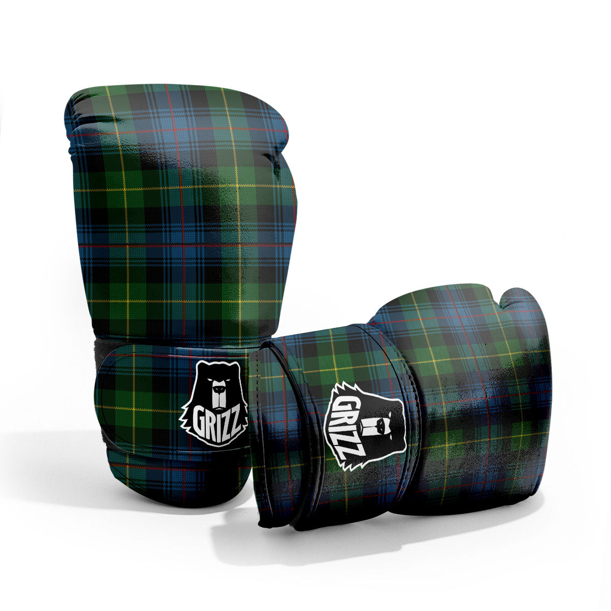 Plaid Scottish Knitted Print Pro Boxing Glove