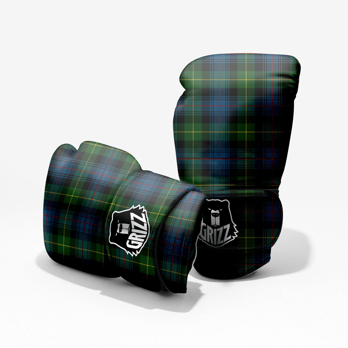 Plaid Scottish Knitted Print Pro Boxing Glove