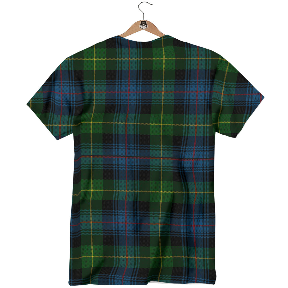 Plaid Scottish Knitted Print T-Shirt-grizzshop