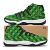 Plaid St. Patrick's Day Print Pattern Black Bball Shoes-grizzshop