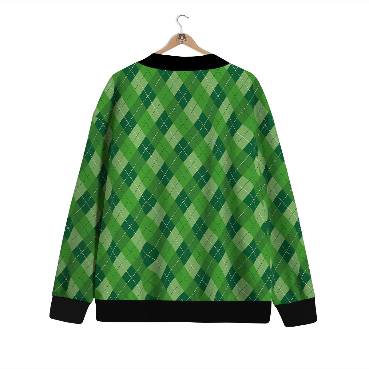 Plaid St. Patrick's Day Print Pattern Cardigan-grizzshop