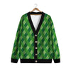 Plaid St. Patrick's Day Print Pattern Cardigan-grizzshop