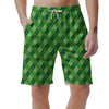 Plaid St. Patrick's Day Print Pattern Men's Shorts-grizzshop