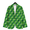 Plaid St. Patrick's Day Print Pattern Men's Sport Coat-grizzshop