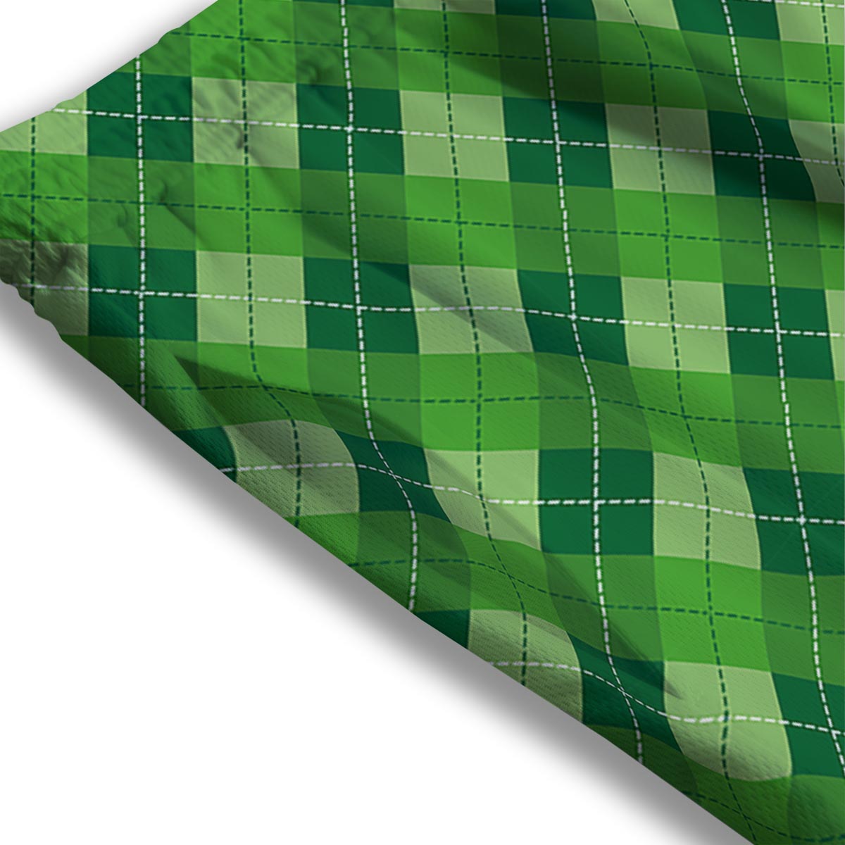 Plaid St. Patrick's Day Print Pattern Mesh Shorts