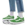 Plaid St. Patrick's Day Print Pattern Skate Shoes-grizzshop