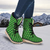 Plaid St. Patrick's Day Print Pattern Snow Boots-grizzshop