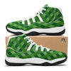 Plaid St. Patrick's Day Print Pattern White Bball Shoes-grizzshop