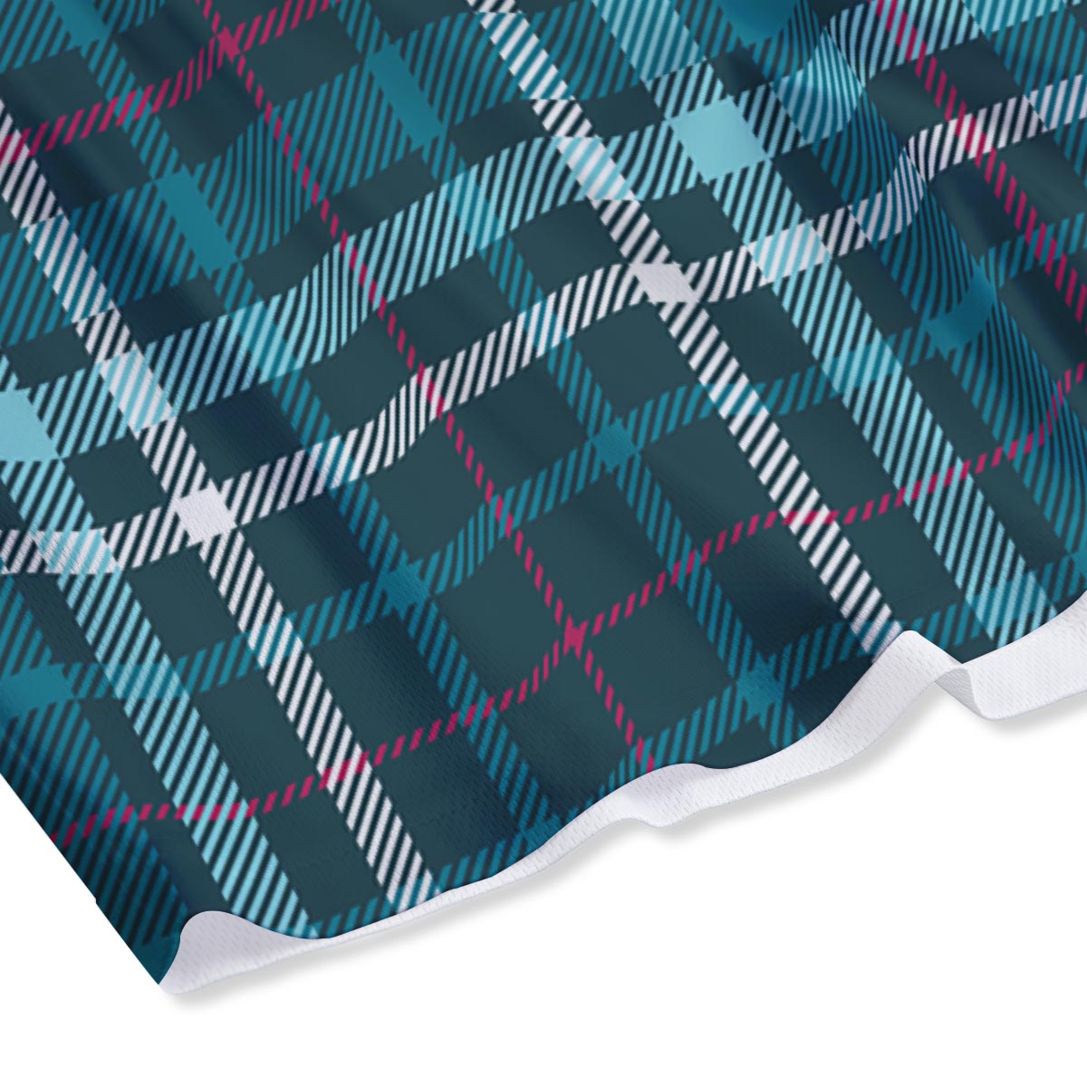 Plaid Teal Print Pattern Mesh Shorts-grizzshop