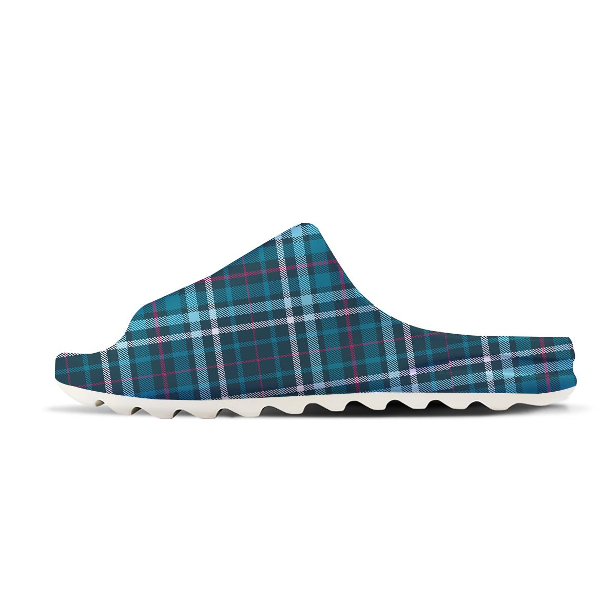 Plaid Teal Print Pattern Sandals-grizzshop