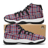 Plaid USA Patriotic Print Pattern Black Bball Shoes-grizzshop