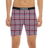 Plaid USA Patriotic Print Pattern Boxer Briefs-grizzshop