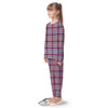 Plaid USA Patriotic Print Pattern Kid's Pajamas-grizzshop