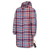 Plaid USA Patriotic Print Pattern Long Down Jacket-grizzshop