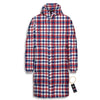 Plaid USA Patriotic Print Pattern Long Down Jacket-grizzshop