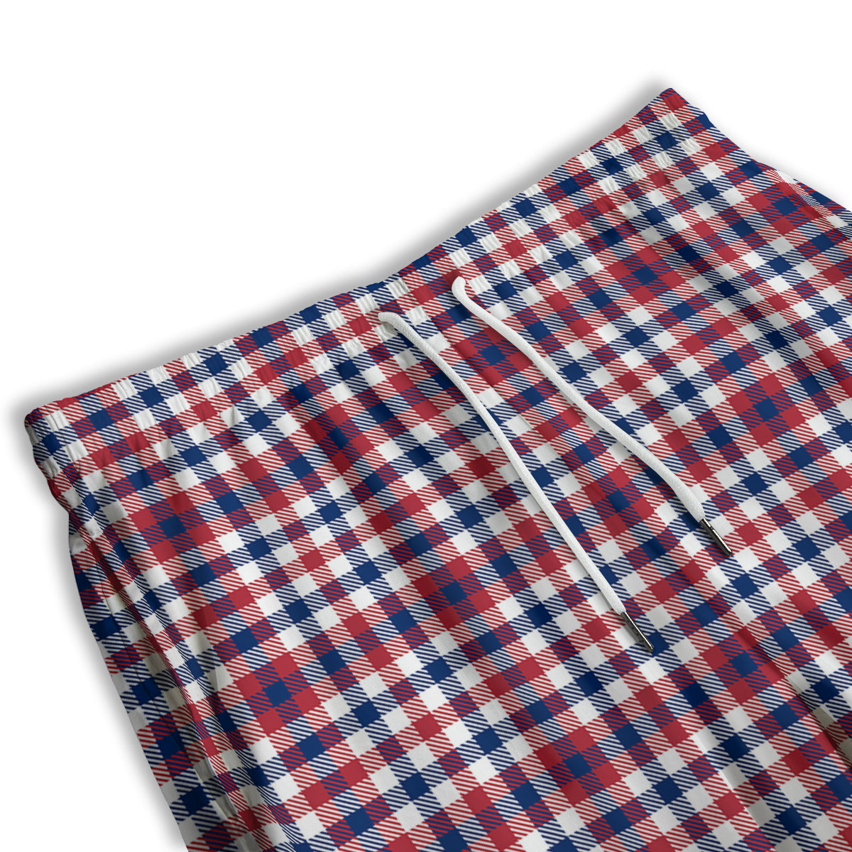 Plaid USA Patriotic Print Pattern Men's Athletic Shorts