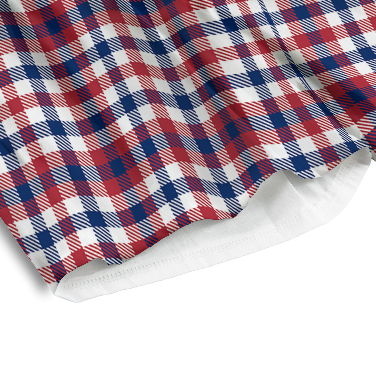 Plaid USA Patriotic Print Pattern Men's Athletic Shorts